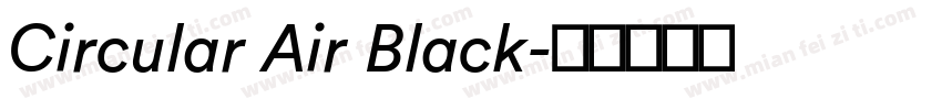 Circular Air Black字体转换
